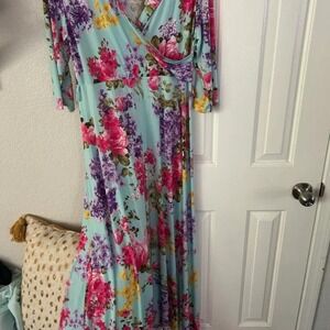 Pink blush maternity dress